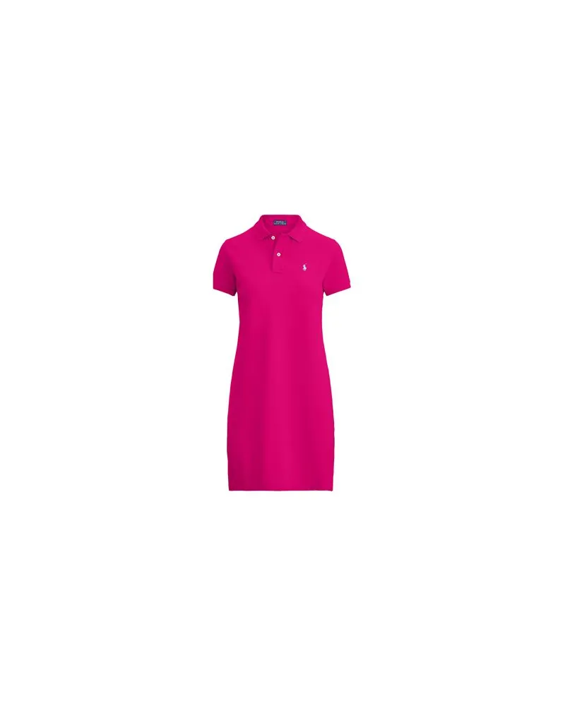 Ralph Lauren COTTON MESH POLO DRESS  - KLEIDER - Mini-Kleiderauf YOOX.COM Fuchsia