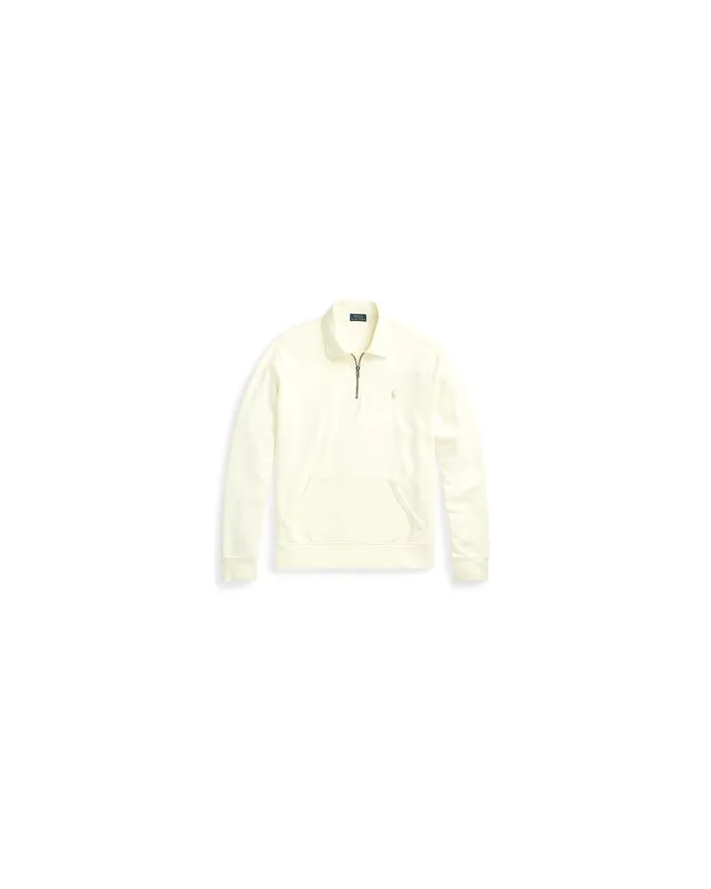 Ralph Lauren LOOPBACK FLEECE QUARTER-ZIP SWEATSHIRT  - TOPS - Sweatshirtsauf YOOX.COM Cremeweiß