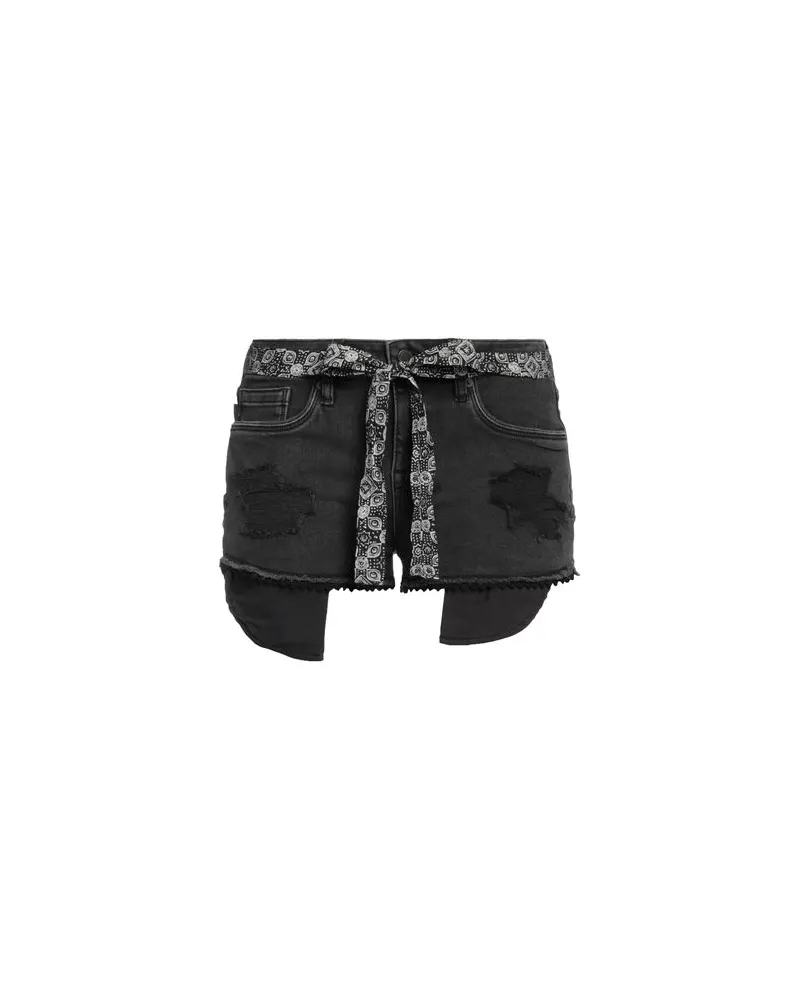 Superdry. HOSEN & RÖCKE - Jeansshortsauf YOOX.COM Schwarz