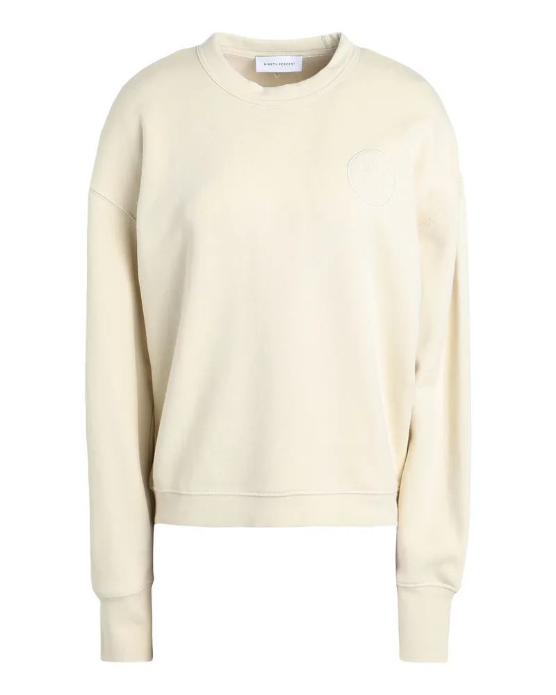 Ninety Percent Sweatshirt Elfenbein