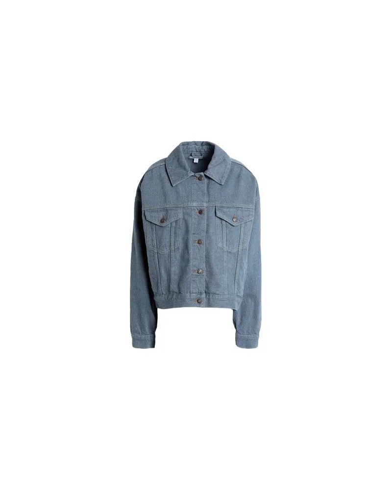 Topshop JACKEN & MÄNTEL - Jeansjacken/Mäntelauf YOOX.COM Taubenblau