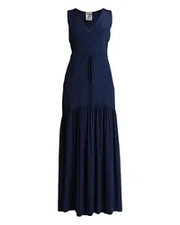 Semicouture Maxi-Kleid Marineblau