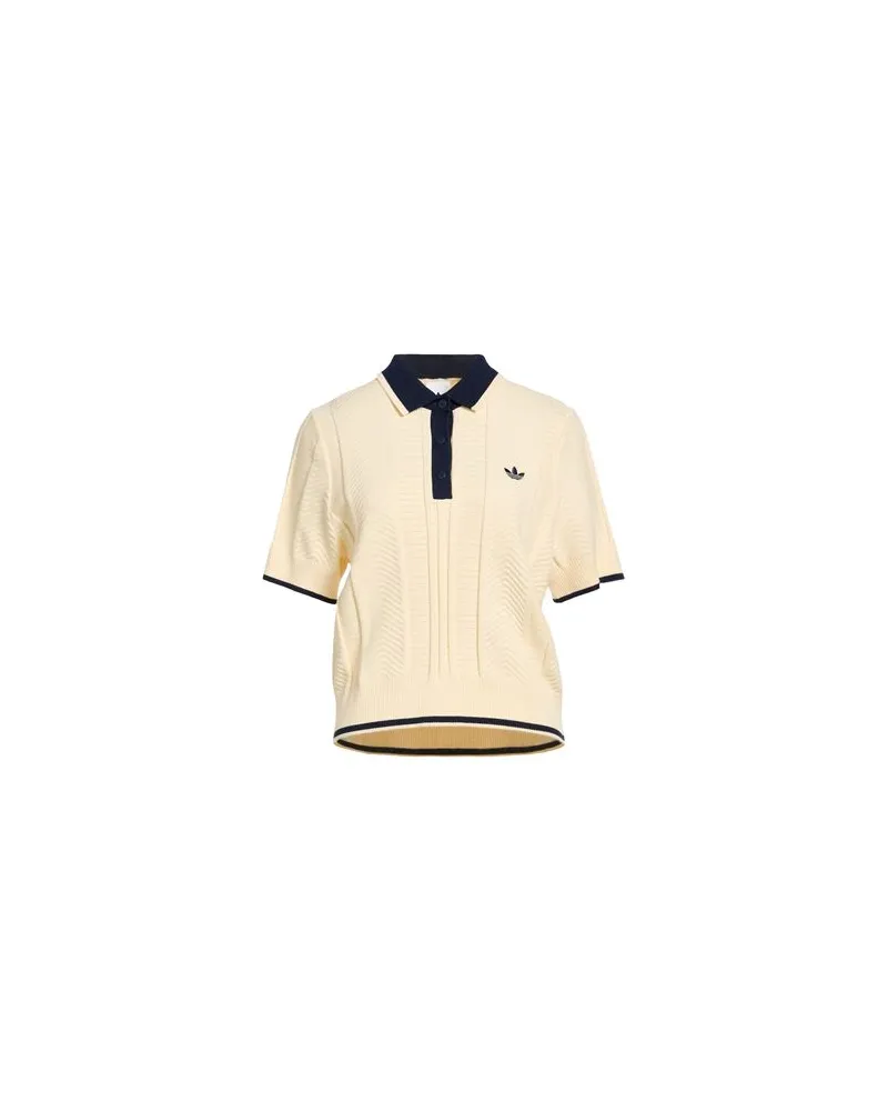 adidas POLO SH SLEEVES - TOPS - Poloshirtsauf YOOX.COM Cremeweiß