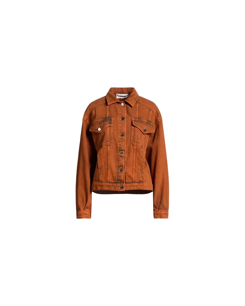 Alberta Ferretti JACKEN & MÄNTEL - Jeansjacken/Mäntelauf YOOX.COM Orange