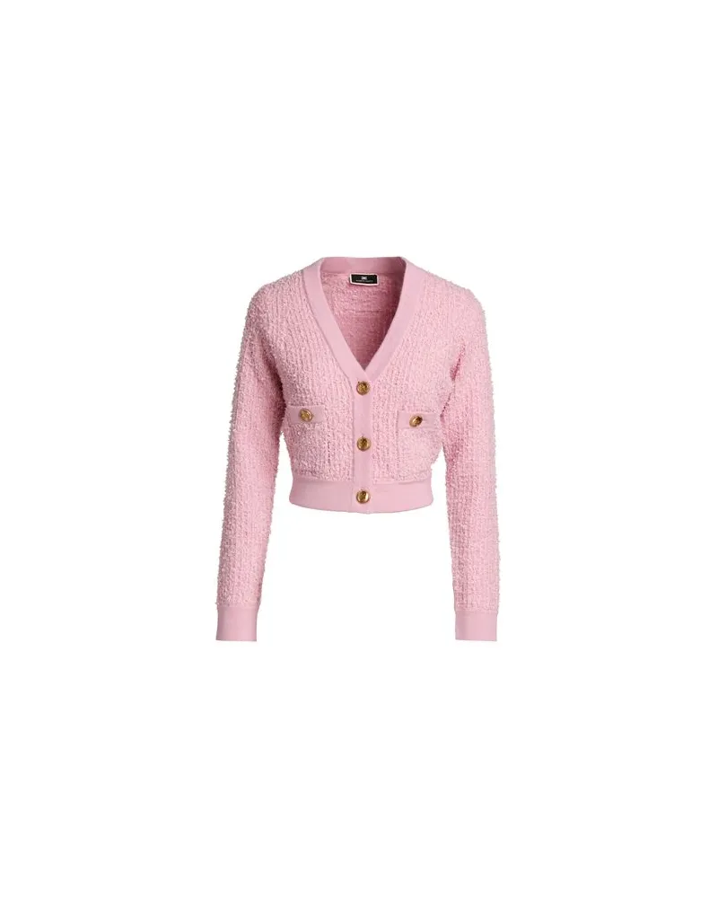 Elisabetta Franchi STRICKWAREN - Strickjackenauf YOOX.COM Rosa