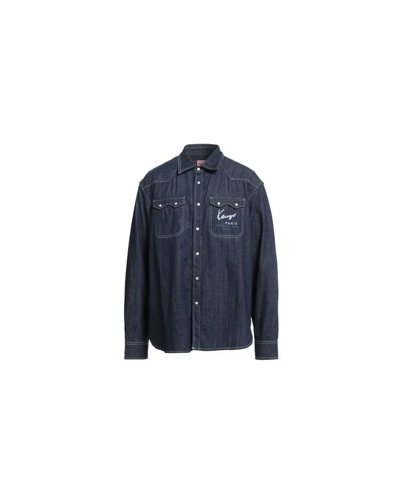 Kenzo TOPS - Jeanshemdenauf YOOX.COM Blau