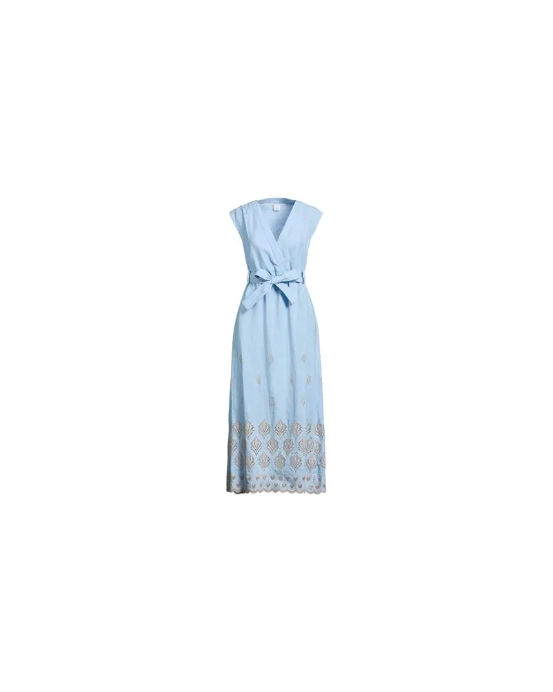 Eleventy KLEIDER - Maxi-Kleiderauf YOOX.COM Himmelblau