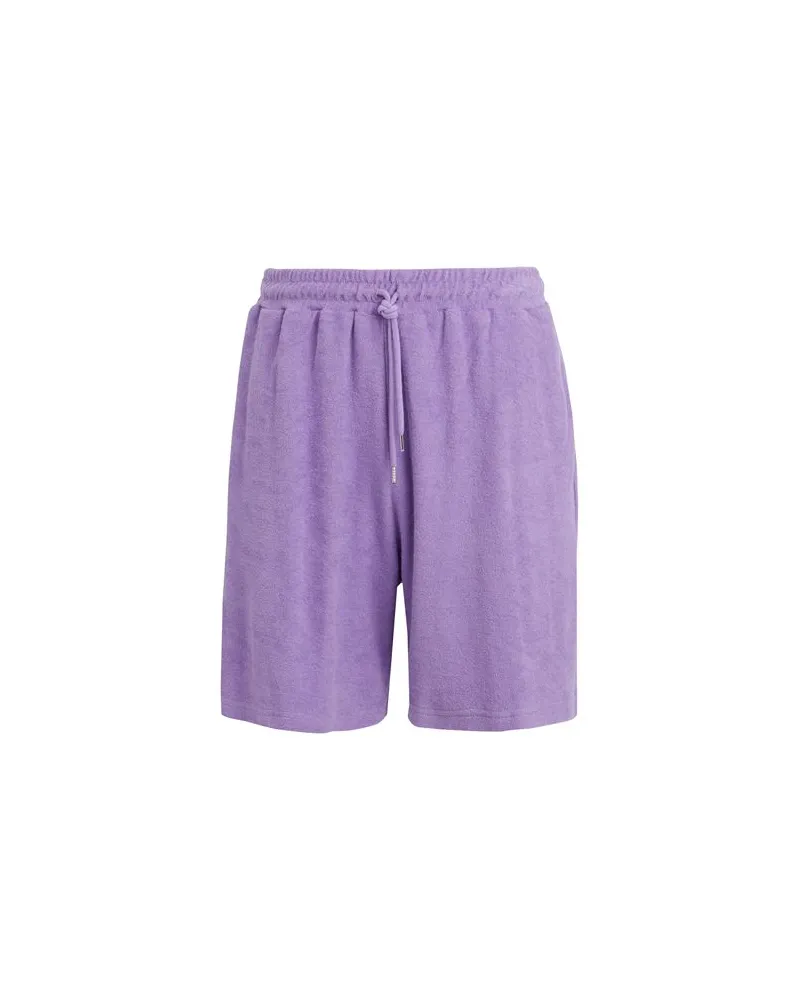 8 by Yoox WIDE-LEG COTTON TERRYCLOTH SHORTS  - HOSEN & RÖCKE - Shorts & Bermudashortsauf YOOX.COM Violett