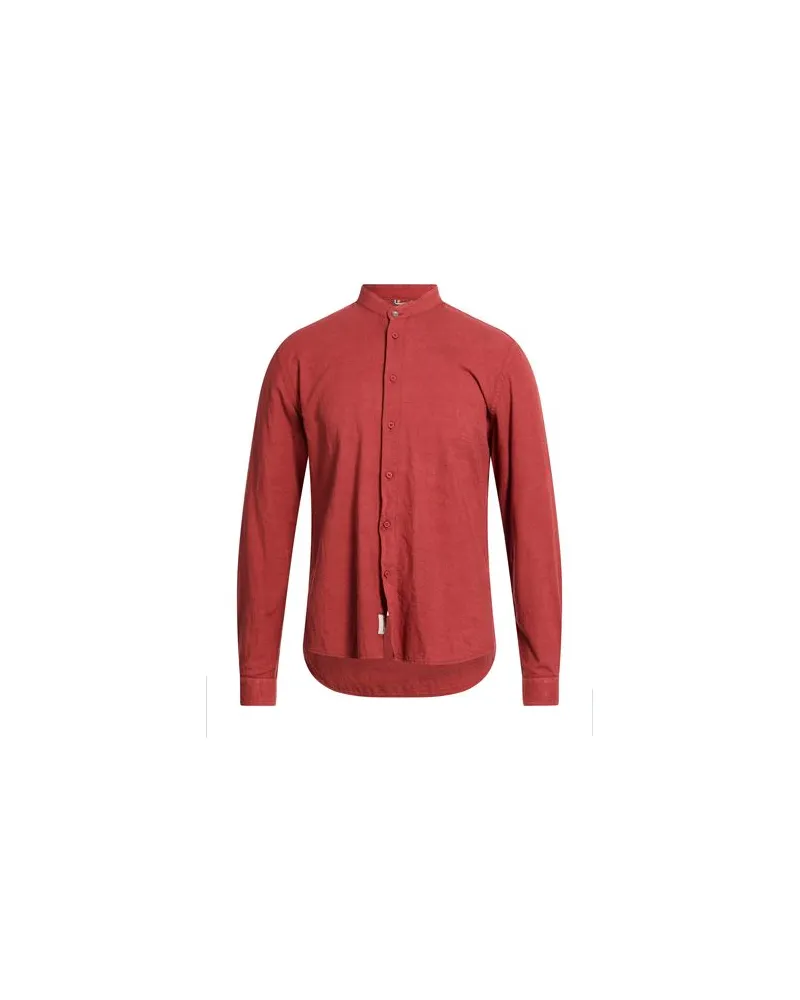 DISTRETTO12 TOPS - Hemdenauf YOOX.COM Ziegelrot