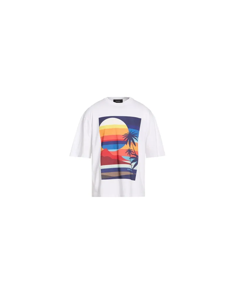Dsquared2 SUMMER LOVERS - TOPS - T-shirtsauf YOOX.COM Weiß