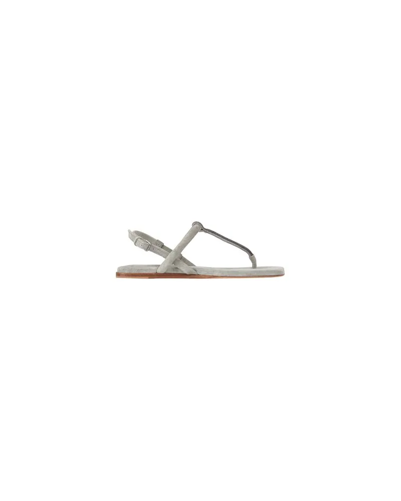 Brunello Cucinelli SCHUHE - Zehentrennerauf YOOX.COM Grau