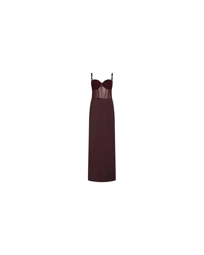 Elisabetta Franchi KLEIDER - Maxi-Kleiderauf YOOX.COM Bordeaux
