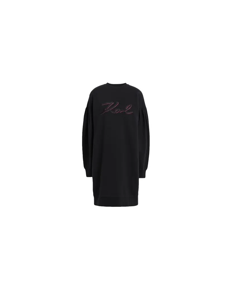 Karl Lagerfeld KARL SIGNATURE SWEAT DRESS  - KLEIDER - Mini-Kleiderauf YOOX.COM Schwarz