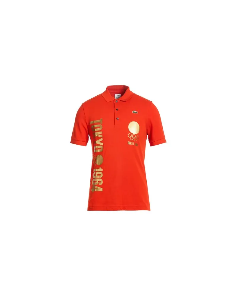 Lacoste HERITAGE ART & DESIGN OF THE OLYMPIC GAMES - TOPS - Poloshirtsauf YOOX.COM Tomatenrot
