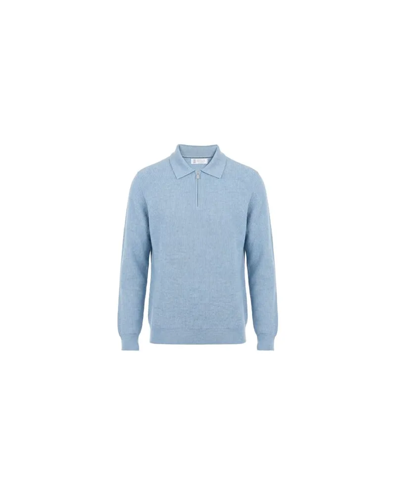 Brunello Cucinelli STRICKWAREN - Pulloverauf YOOX.COM Himmelblau