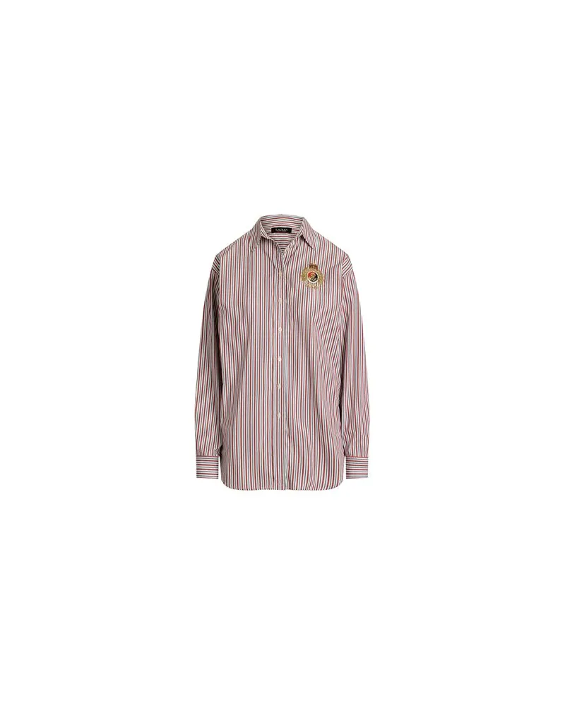 Ralph Lauren RELAXED FIT STRIPED BROADCLOTH SHIRT  - TOPS - Hemdenauf YOOX.COM Marineblau