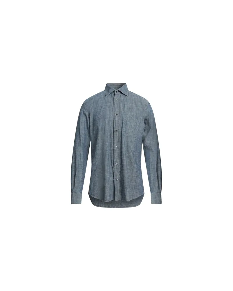 Glanshirt TOPS - Jeanshemdenauf YOOX.COM Blau