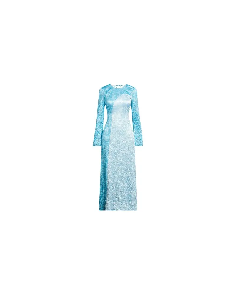 Ganni KLEIDER - Maxi-Kleiderauf YOOX.COM Azurblau