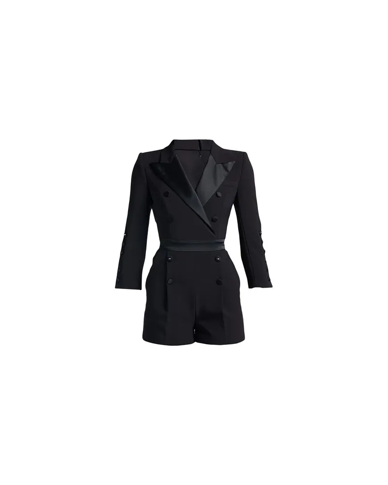 Elisabetta Franchi OVERALLS - Playsuitsauf YOOX.COM Schwarz