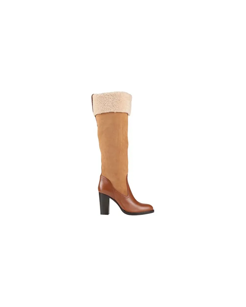 Chloé SCHUHE - Stiefelauf YOOX.COM Hellbraun