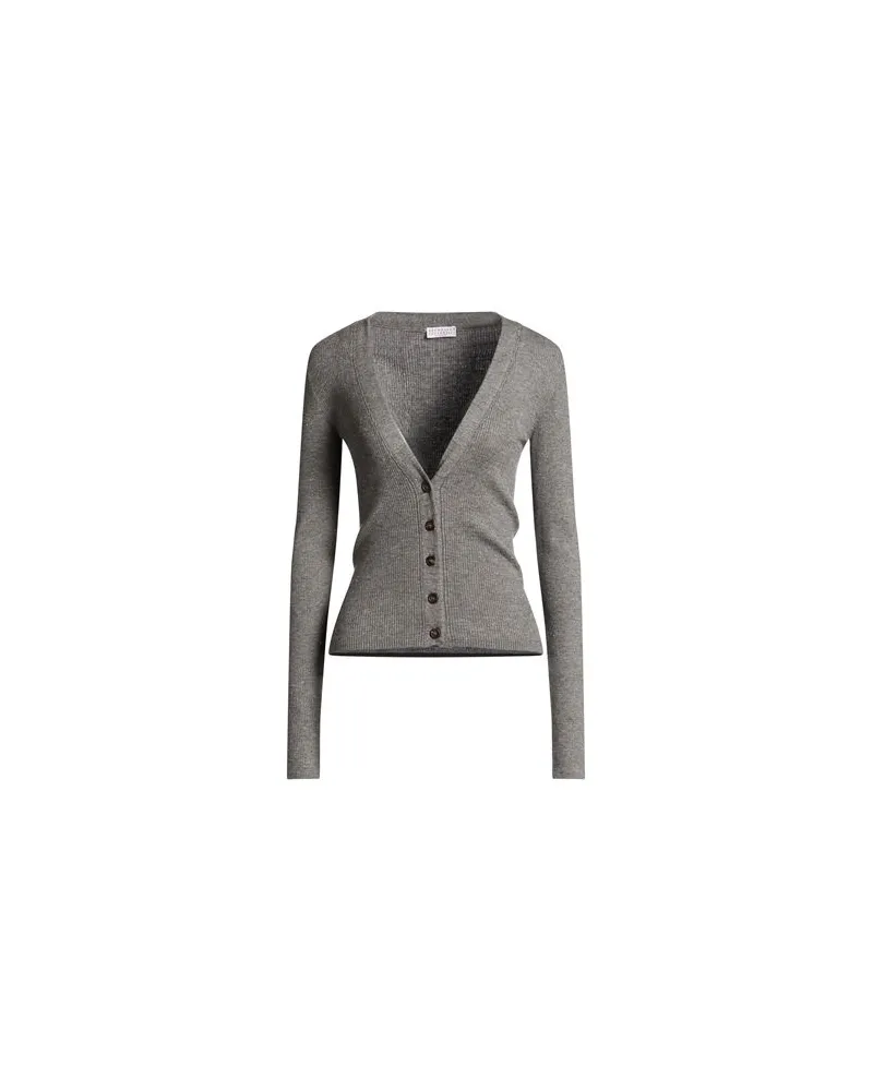 Brunello Cucinelli STRICKWAREN - Strickjackenauf YOOX.COM Grau