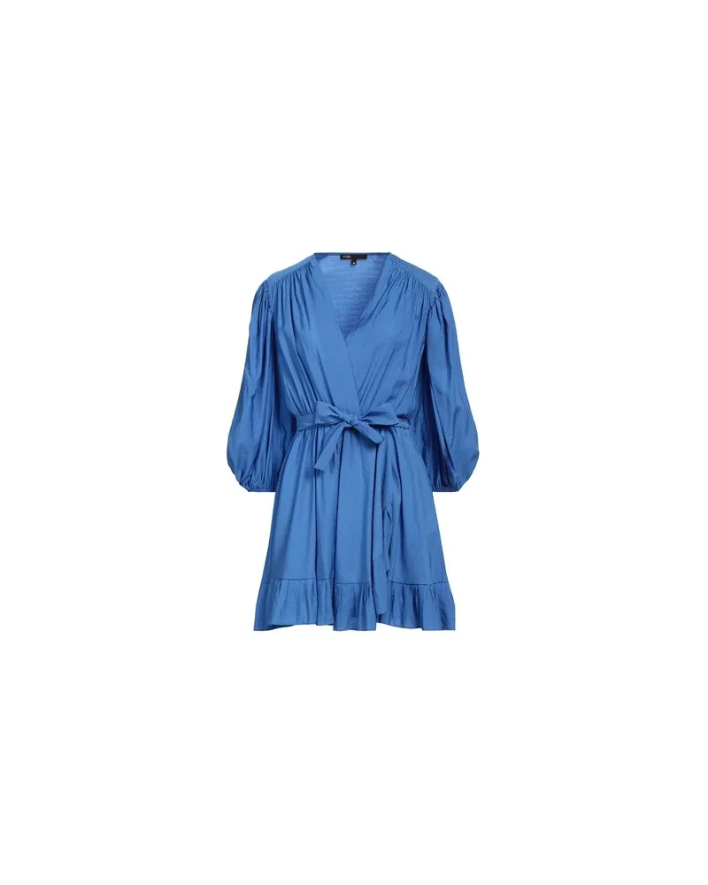Maje KLEIDER - Mini-Kleiderauf YOOX.COM Azurblau