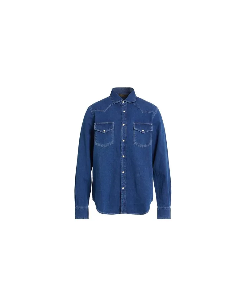 MOORER TOPS - Jeanshemdenauf YOOX.COM Blau