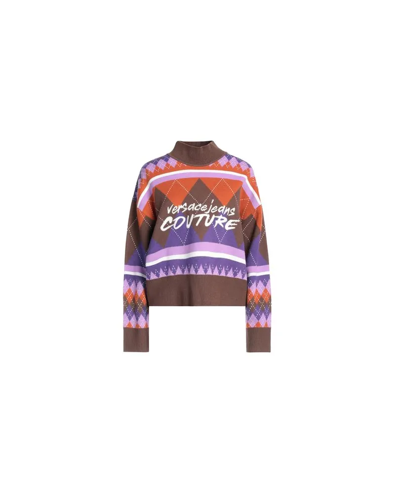 Versace Jeans STRICKWAREN - Rollkragenpulloverauf YOOX.COM Braun