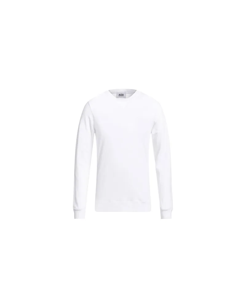 Alpha Studio TOPS - Sweatshirtsauf YOOX.COM Weiß