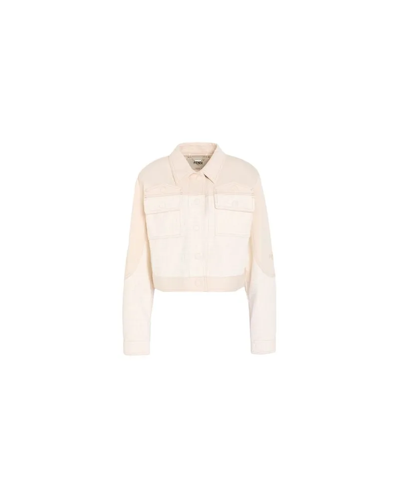 Fendi JACKEN & MÄNTEL - Jeansjacken/Mäntelauf YOOX.COM Cremeweiß