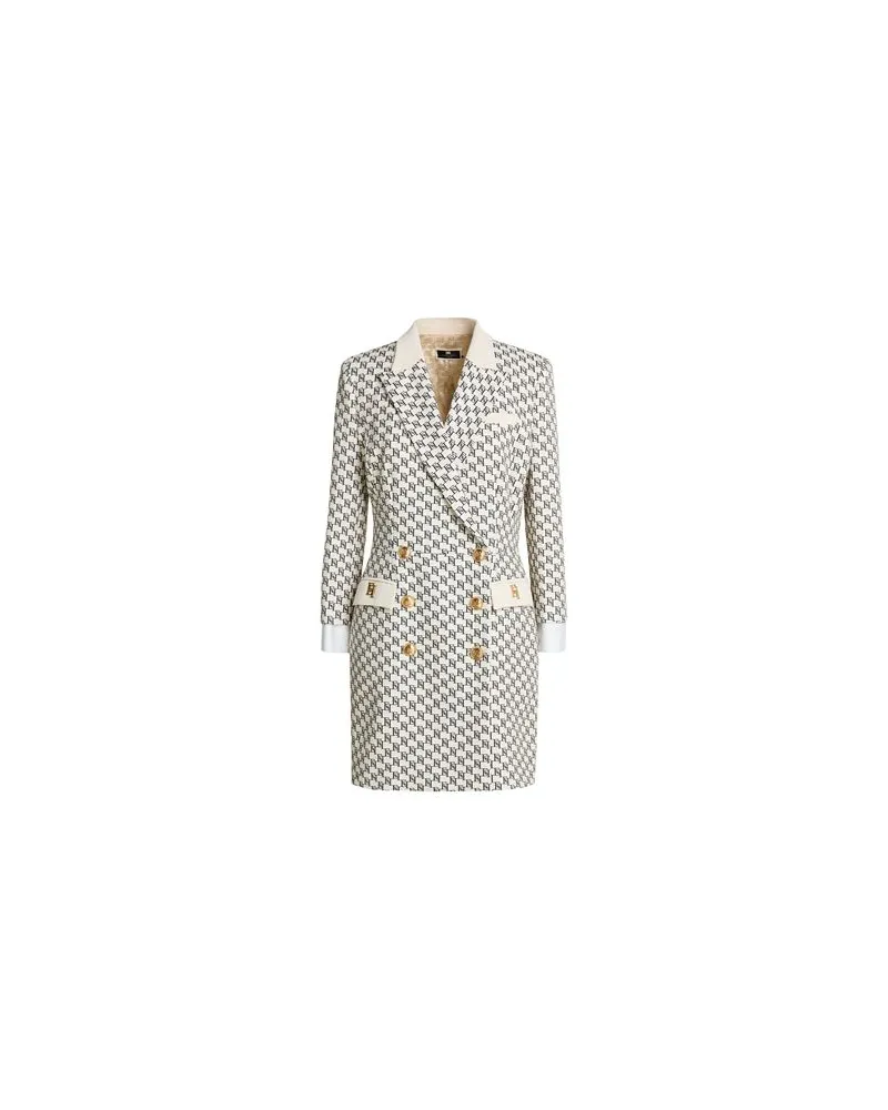 Elisabetta Franchi KLEIDER - Mini-Kleiderauf YOOX.COM Cremeweiß