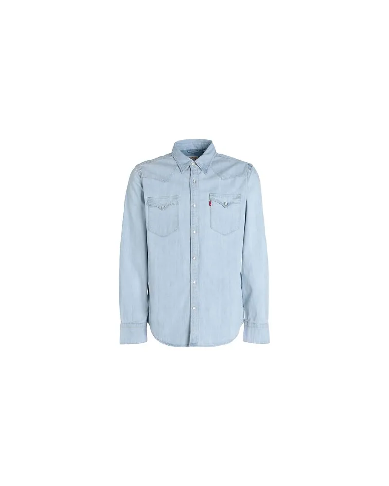 Levi's BARSTOW WESTERN STANDARD LIGHT INDIGO - WORN IN  - TOPS - Jeanshemdenauf YOOX.COM Blau