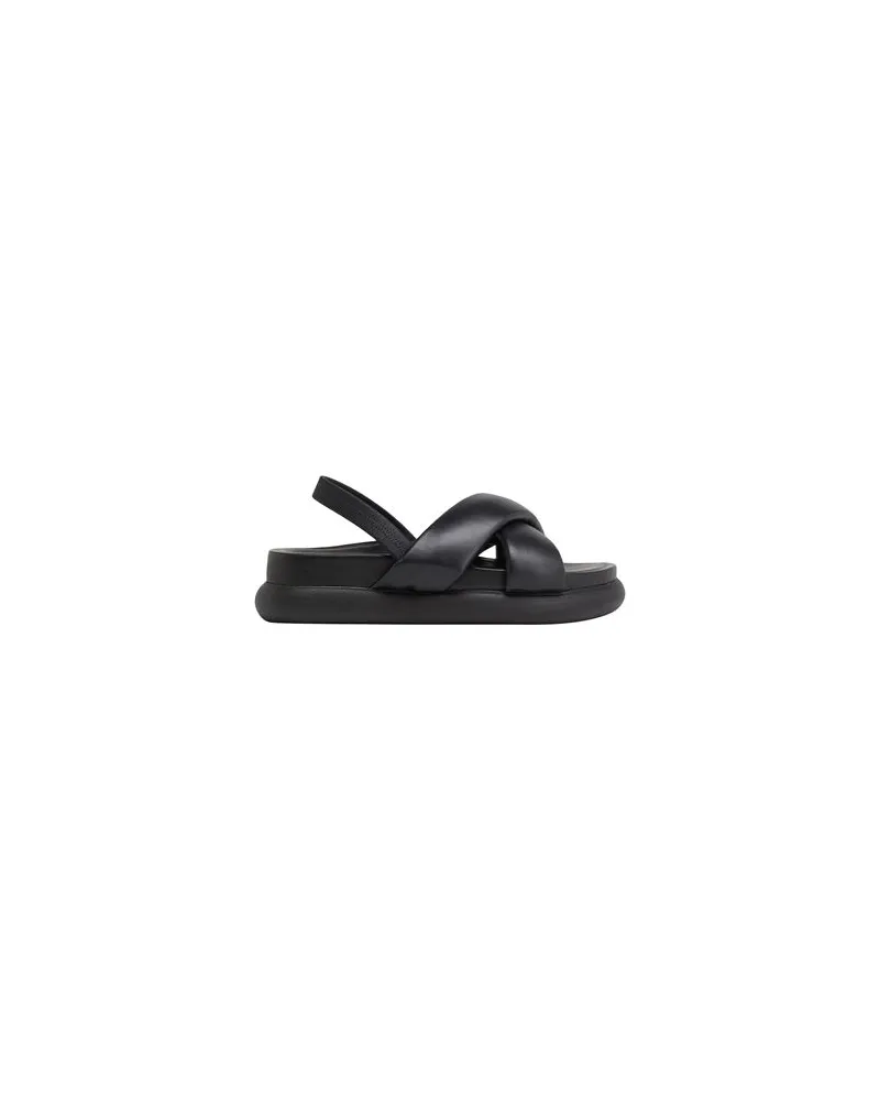 8 by Yoox LEATHER FLATFORM SANDALS - SCHUHE - Sandalenauf YOOX.COM Schwarz
