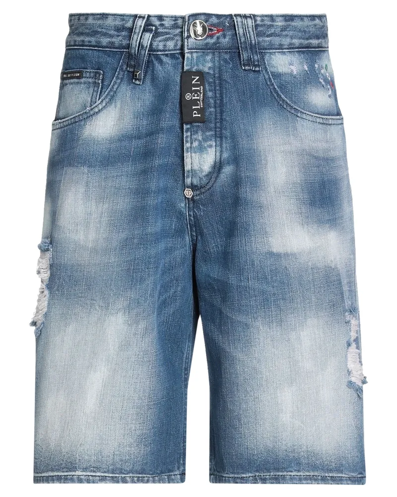 Philipp Plein Jeansshorts Blau