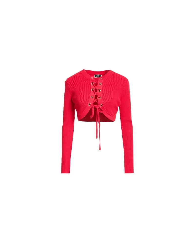 Elisabetta Franchi STRICKWAREN - Strickjackenauf YOOX.COM Rot