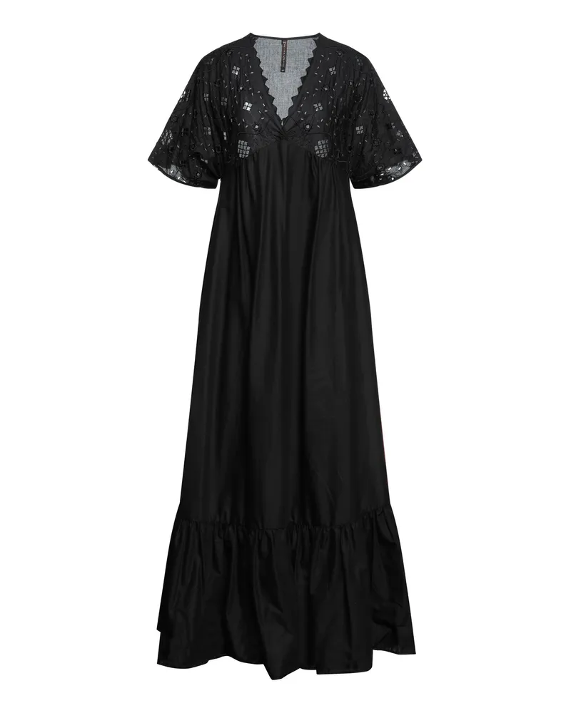 Manila Grace Maxi-Kleid Schwarz