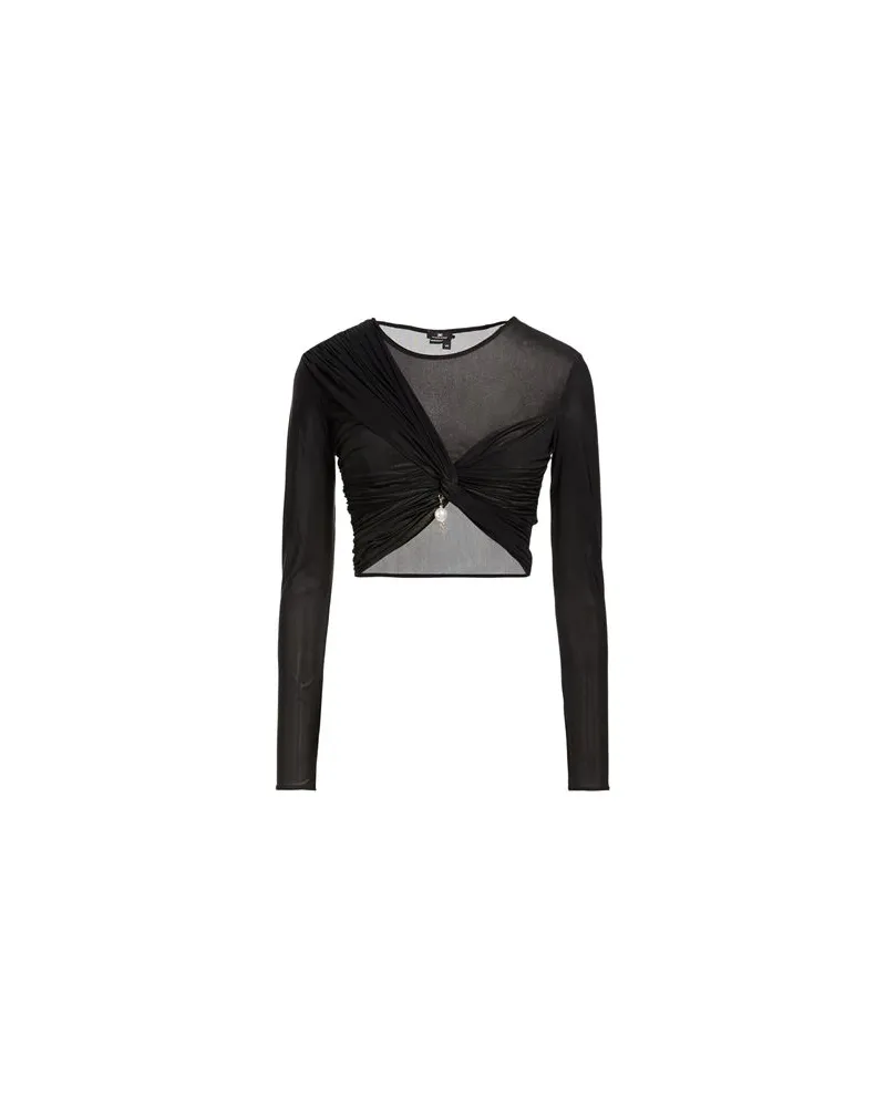 Elisabetta Franchi TOPS - Topsauf YOOX.COM Schwarz