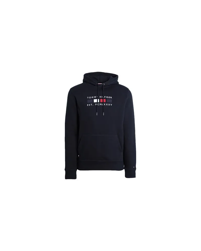 Tommy Hilfiger FOUR FLAGS HOODIE  - TOPS - Sweatshirtsauf YOOX.COM Nachtblau