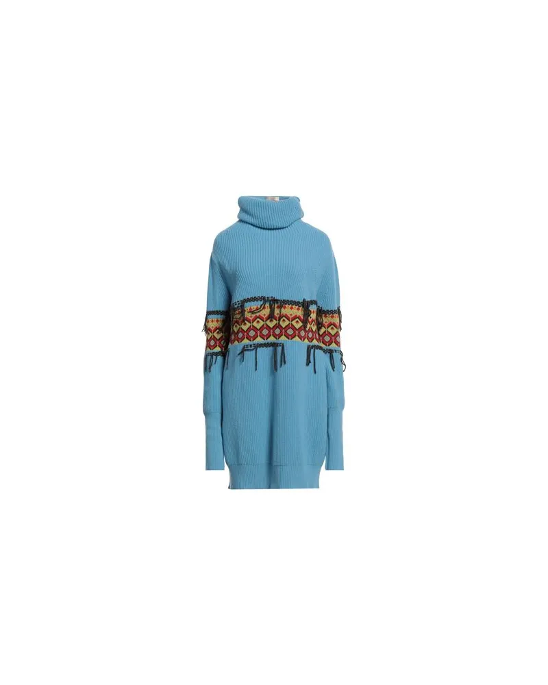 Semicouture KLEIDER - Mini-Kleiderauf YOOX.COM Azurblau