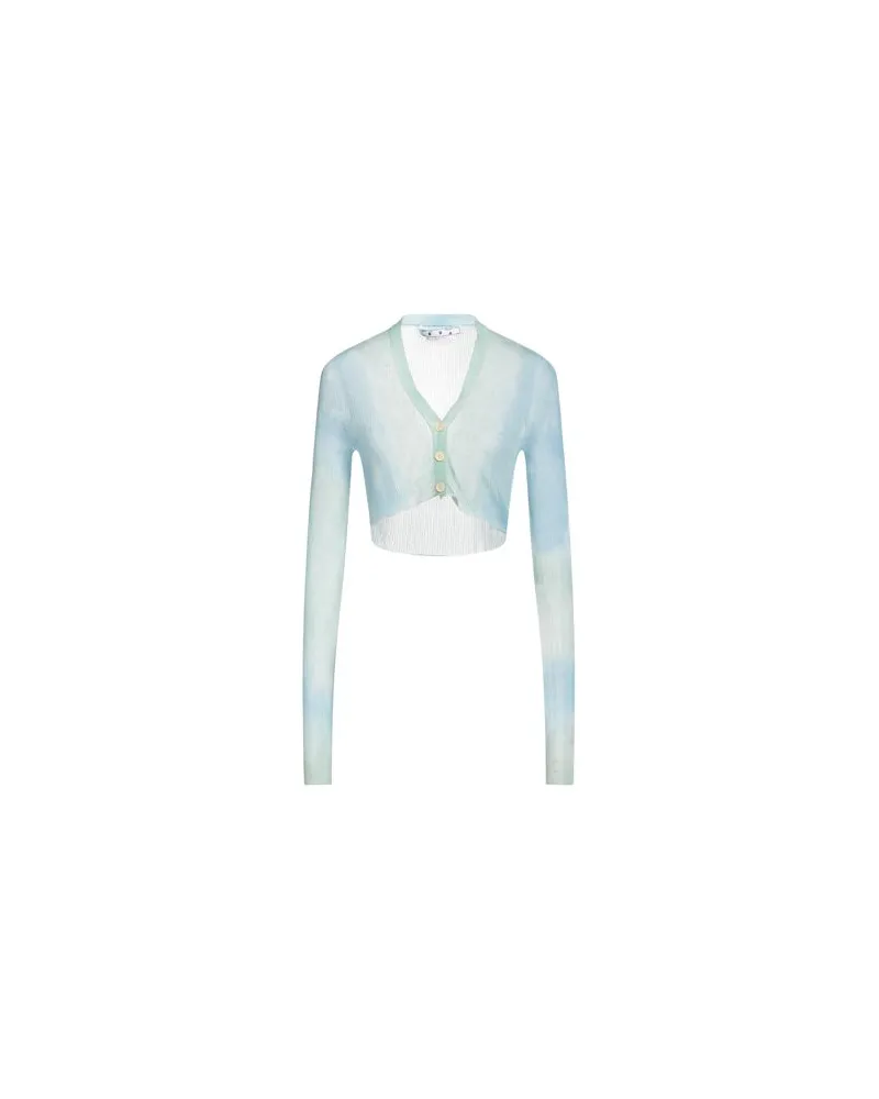 OFF-WHITE STRICKWAREN - Strickjackenauf YOOX.COM Himmelblau