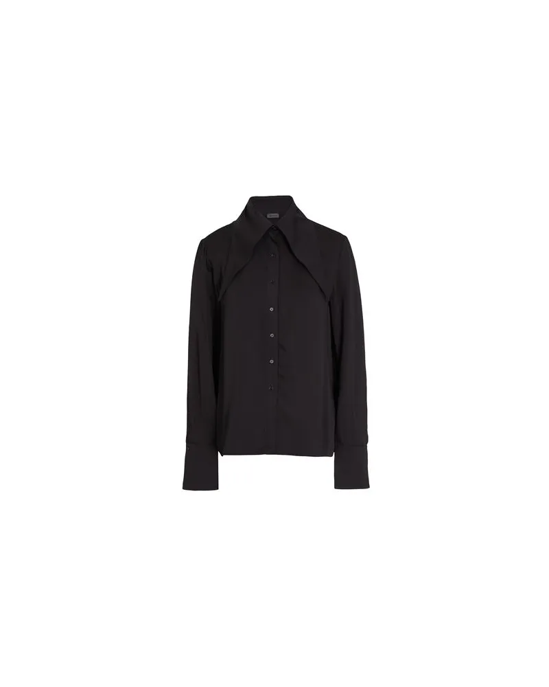 8 by Yoox POINTED-COLLAR SHIRT  - TOPS - Hemdenauf YOOX.COM Schwarz