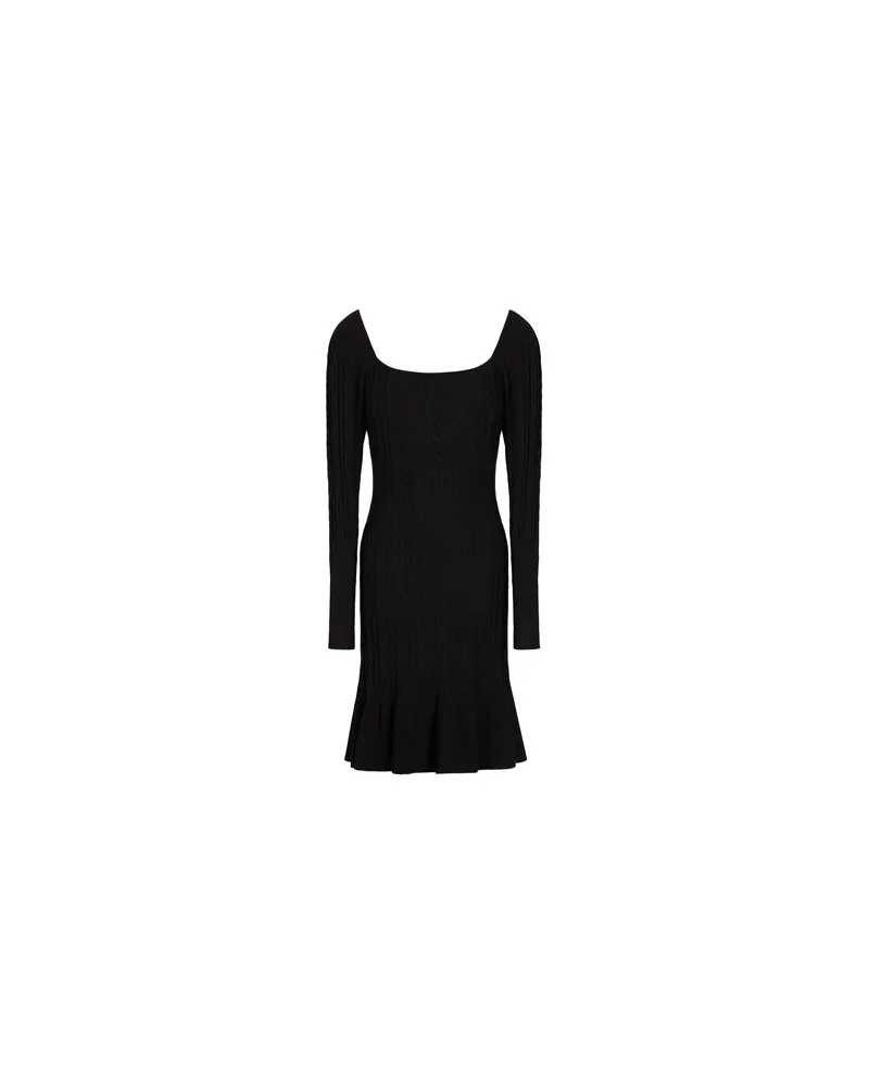 8 by Yoox VISCOSE BLEND CABLE MINI DRESS  - KLEIDER - Mini-Kleiderauf YOOX.COM Schwarz
