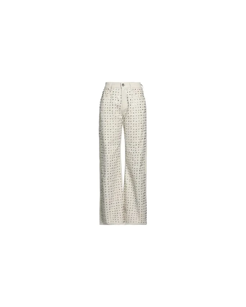 Pinko HOSEN & RÖCKE - Jeanshosenauf YOOX.COM Elfenbein
