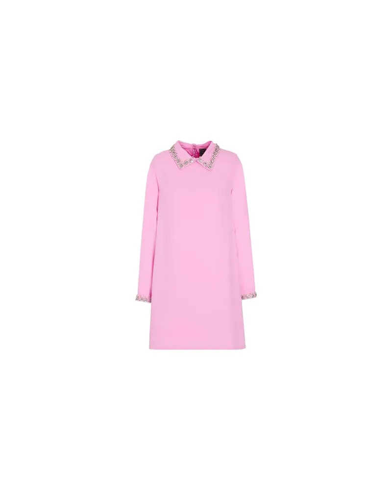 8 by Yoox CRÊPE EMBELLISHED L/SLEEVE MINI DRESS - KLEIDER - Mini-Kleiderauf YOOX.COM Rosa