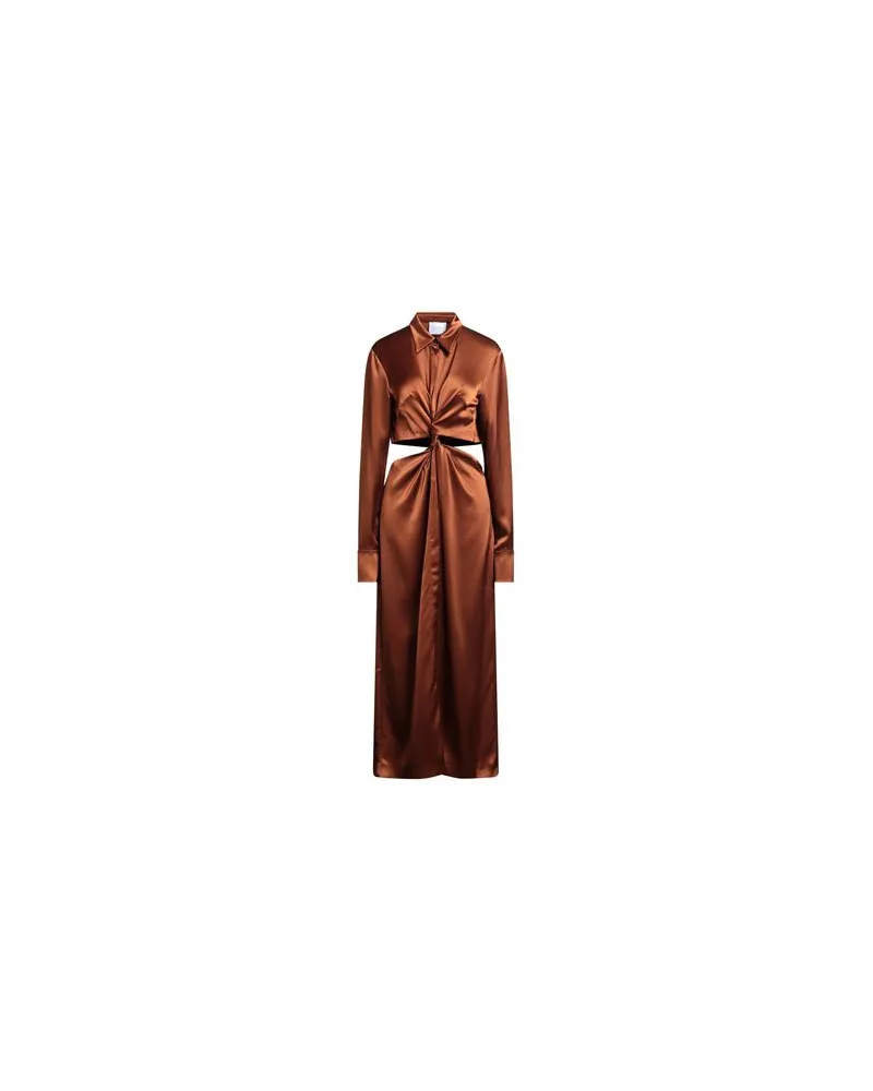 GALVAN KLEIDER - Maxi-Kleiderauf YOOX.COM Rostrot