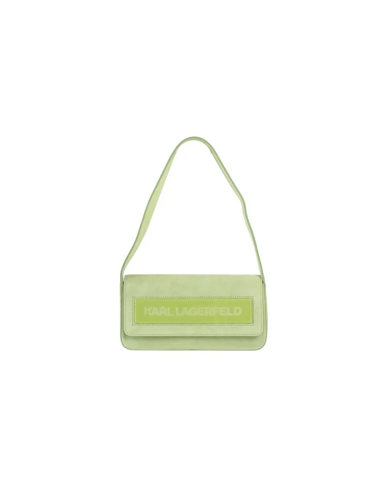 Karl Lagerfeld ICON K MD FLAP SHB SUEDE  - TASCHEN - Handtaschenauf YOOX.COM Säuregrün