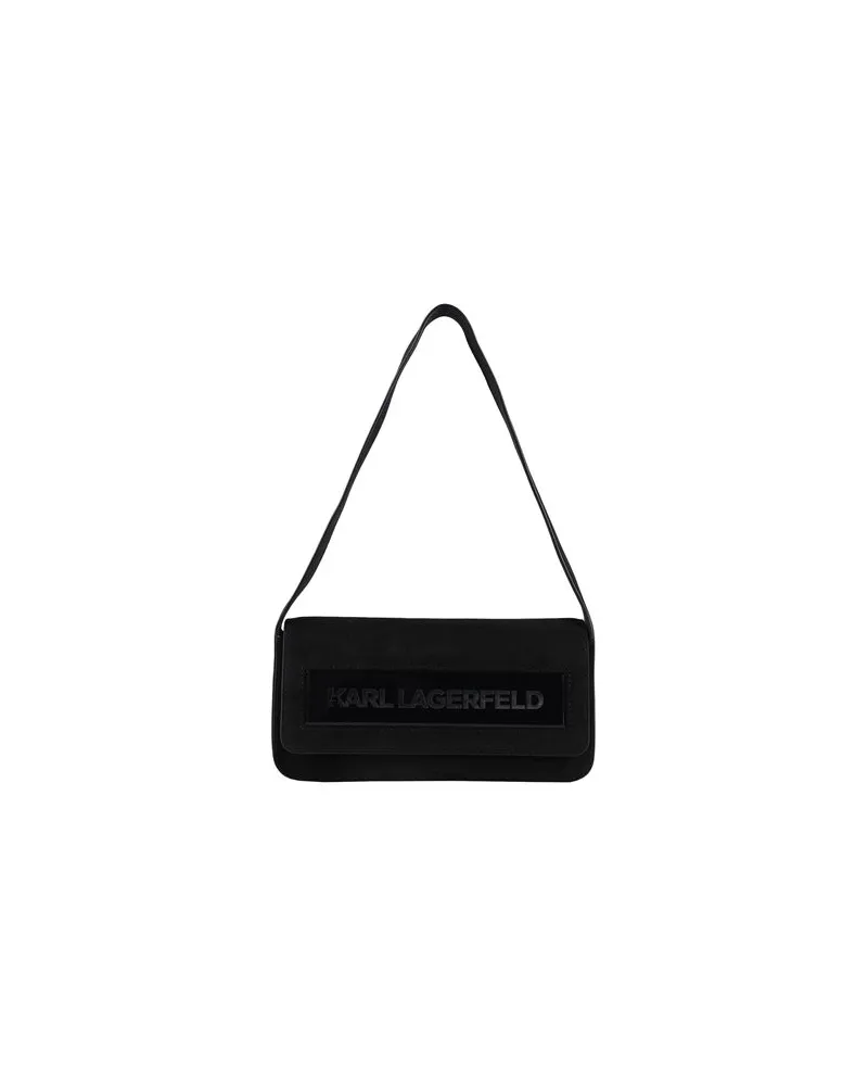 Karl Lagerfeld ICON K MD FLAP SHB SUEDE  - TASCHEN - Handtaschenauf YOOX.COM Schwarz