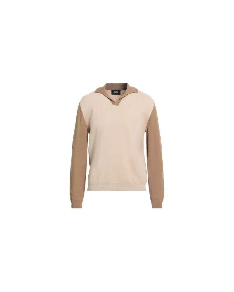Alpha Studio STRICKWAREN - Pulloverauf YOOX.COM Beige