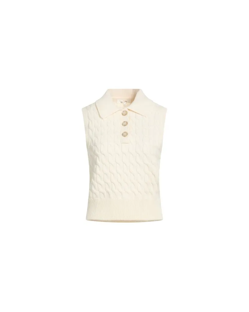 Frame Denim THE CABLE KNIT POLO VEST  - STRICKWAREN - Pulloverauf YOOX.COM Elfenbein