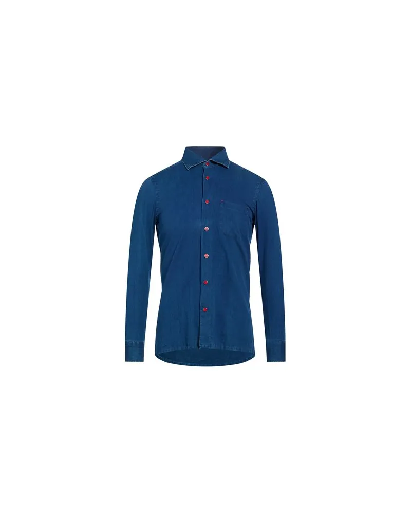 Kiton TOPS - Jeanshemdenauf YOOX.COM Blau